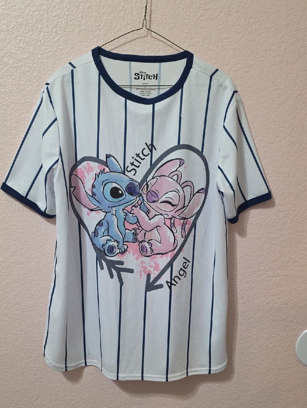✨ 4 for $20 Bundle Sale! ✨ Stitch & Angel Pink and Blue Stripe Tee
